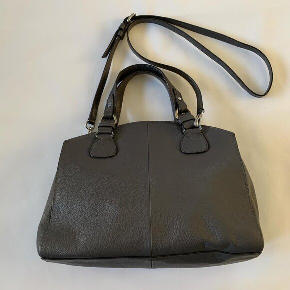 Cole Haan gray leather satchel - Picture 2 of 8